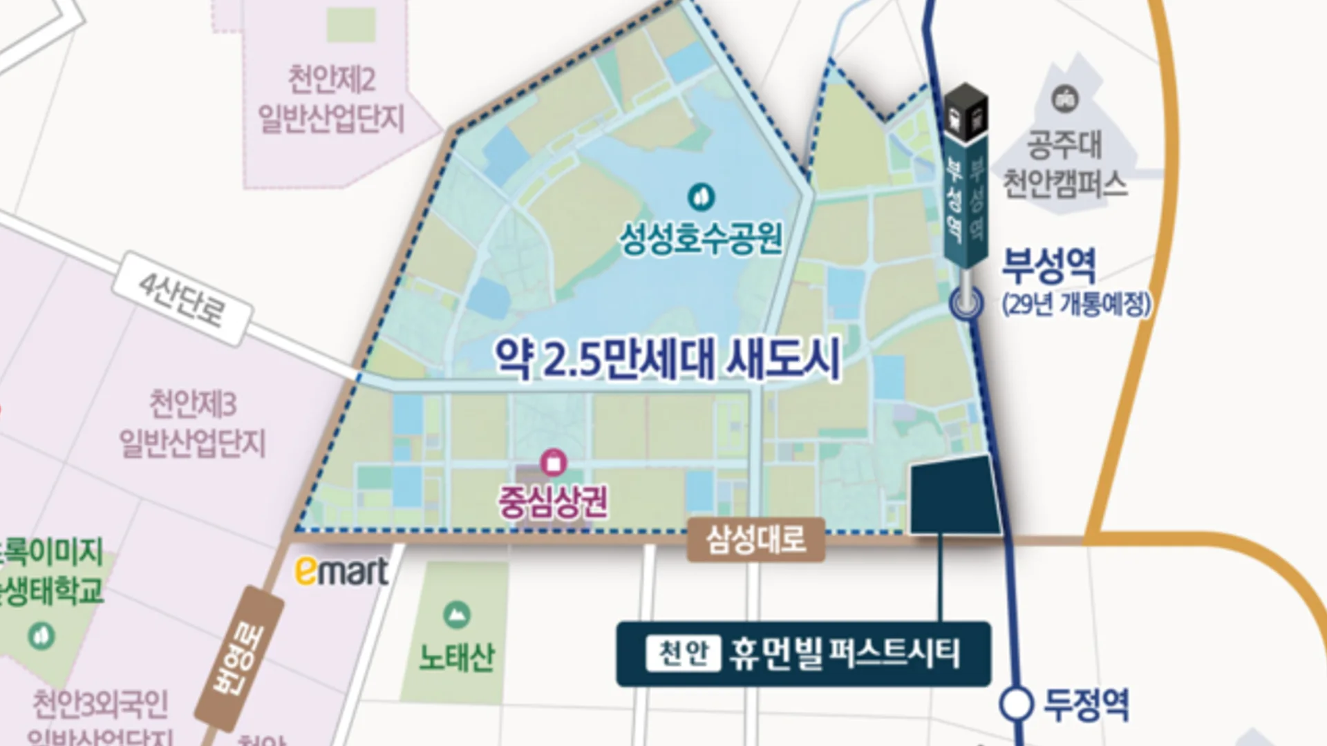 행구동 골드클래스 입지 안내도